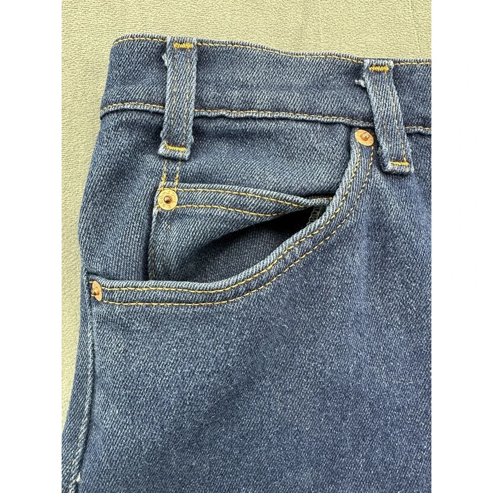 Vintage Levis Jeans Mens 42x32 Actual 39x30 Dark Blue Straight Leg USA Red Tag